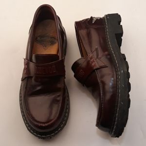 Fluevog Angels Brown Patent Leather Sz 5 Loafers